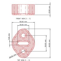 Powerflex Universal Auspuff-Gummi - EXH015